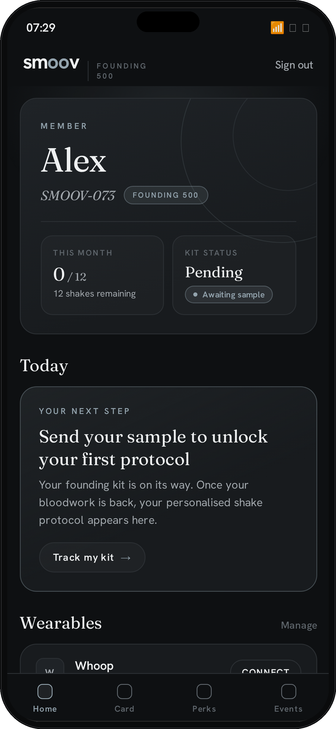 Smoov Living home with today’s protocol and connected wearables